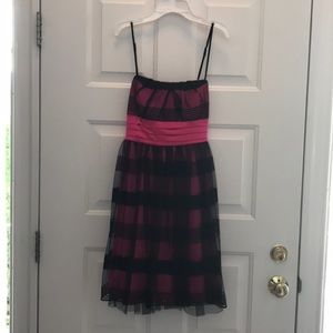 Hot Pink and Black Formal Dress - Junior Size L